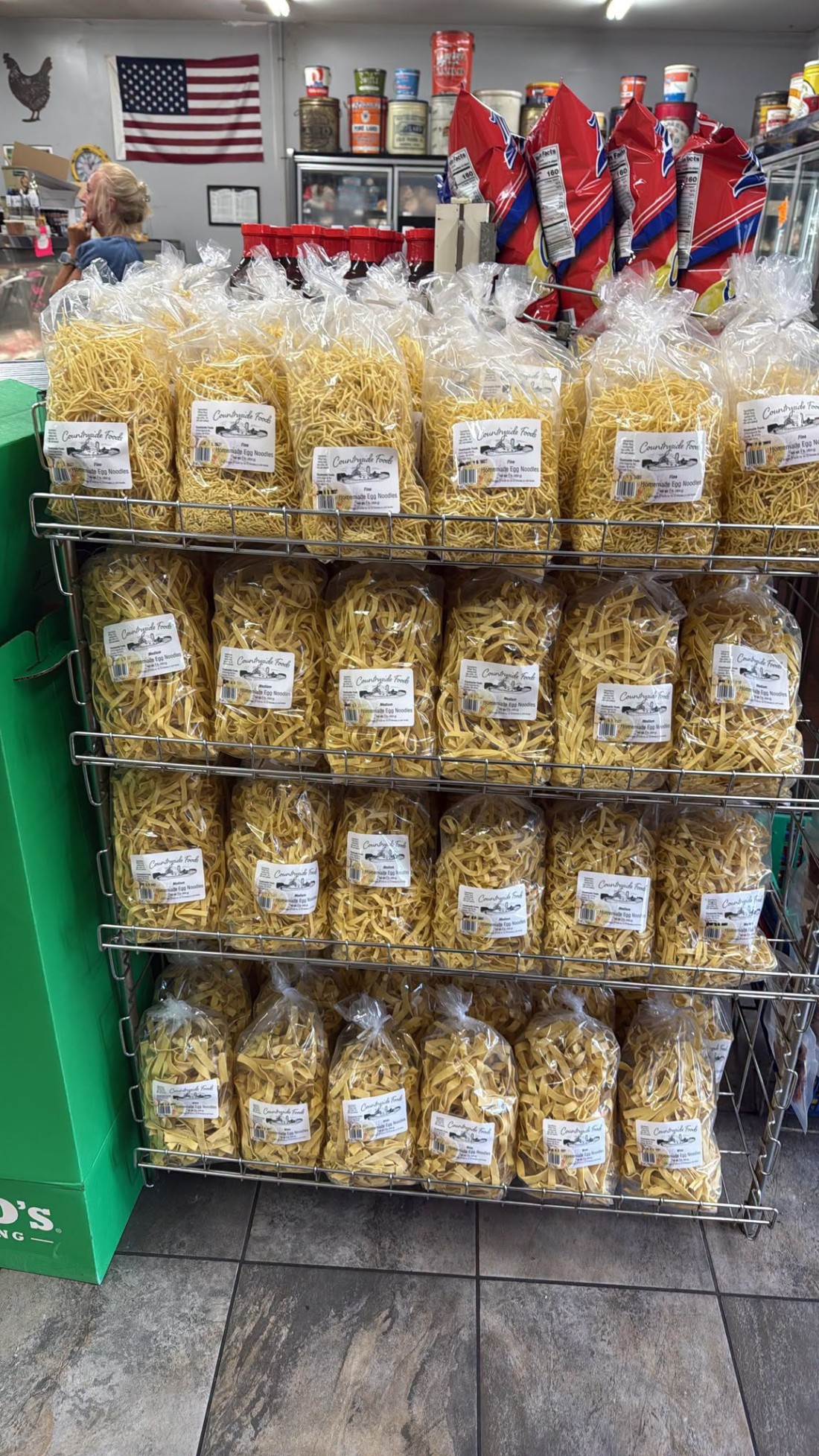 Countryside Foods homemade egg noodles at Sunset Meat Market in Piqua, Ohio
